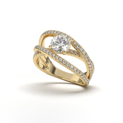 Moonlit Mirage-Radiate with the luminosity of love, adorned with a solitaire ring that captures hearts